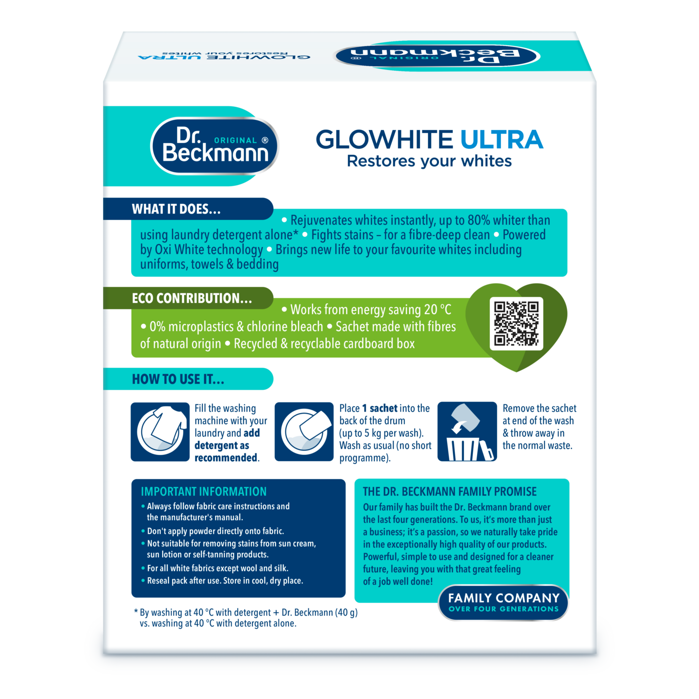 Glowhite ULTRA 4 sachets Dr. Beckmann